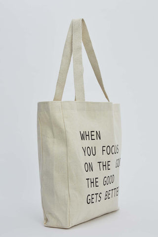 Printed Canvas Bag Focus On The Good