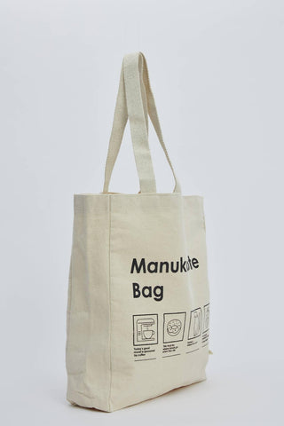 Baskili Körüklü Bez Çanta Manuka Tote Bag