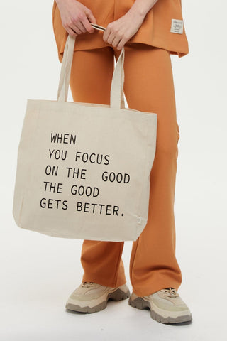 Printed Canvas Bag Focus On The Good