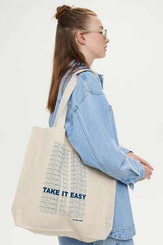 Printed Canvas Bag Take It Easy