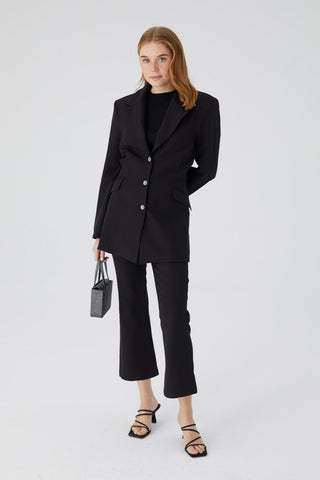 Flare Trousers Black