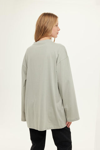 Oversize Long Sleeve T-Shirt Grey