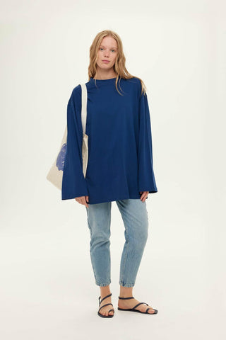 Oversize Long Sleeve Sweatshirt Indigo