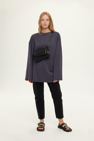 Oversize Long Sleeve T-Shirt Anthracite