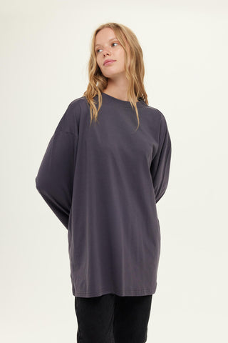Oversize Long Sleeve T-Shirt Anthracite