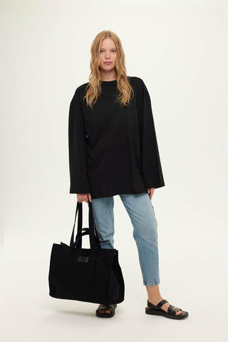 Oversize Long Sleeve Sweatshirt Black