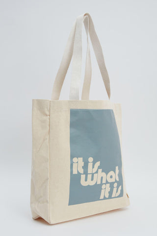 Printed Canvas Bag Blue