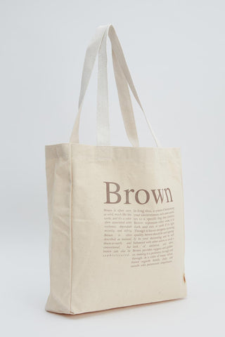 Printed Canvas Bag Brown