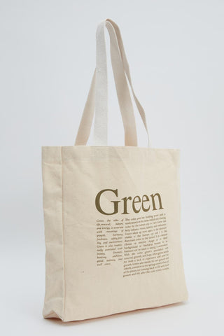 Printed Canvas Bag Green