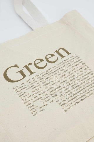 Printed Canvas Bag Green