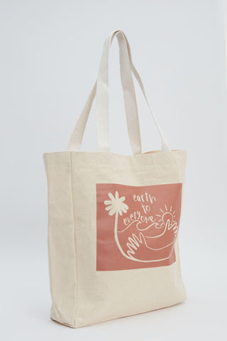 Printed Canvas Bag Natural