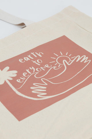 Printed Canvas Bag Natural