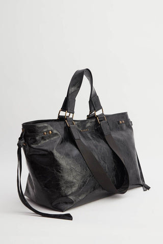 City Faux Leather Tote Bag Black