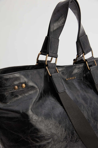 Big City Leather Tote Bag Black