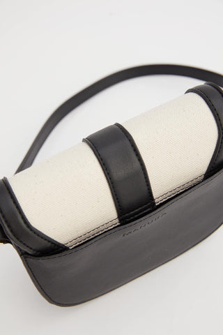 Toka Detaylı Kanvas Çanta Siyah
