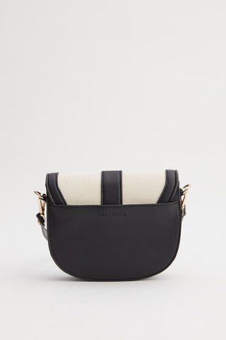 Buckle Detail Canvas Bag Black