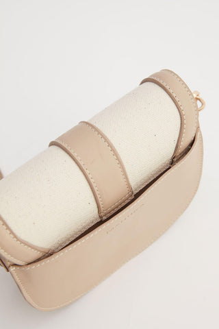 Buckle Detail Canvas Bag Beige