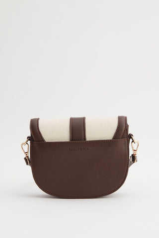 Buckle Detail Canvas Bag Brown