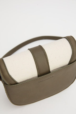 Buckle Detail Canvas Bag Khaki