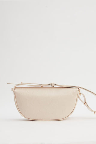 Vintage Oval Flap Bag Beige