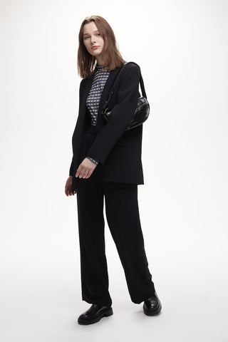 VİNTAGE KAPAKLI OVAL ÇANTA SİYAH