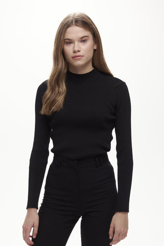 Basic Sweater Bodysuit Black