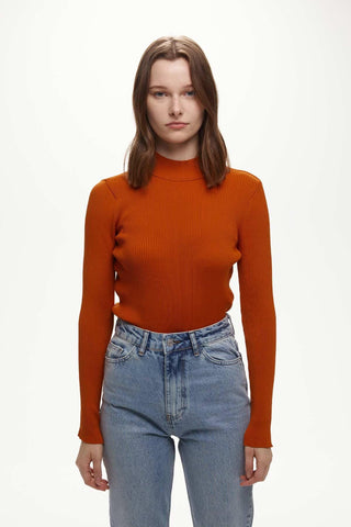 Basic Sweater Bodysuit Orange