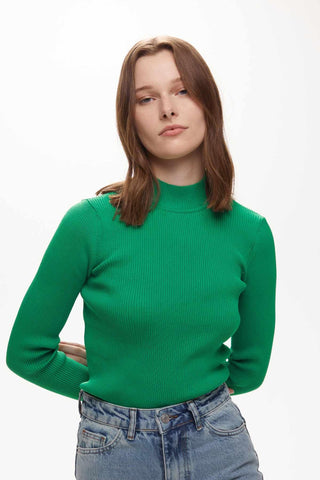 Basic Sweater Bodysuit Green