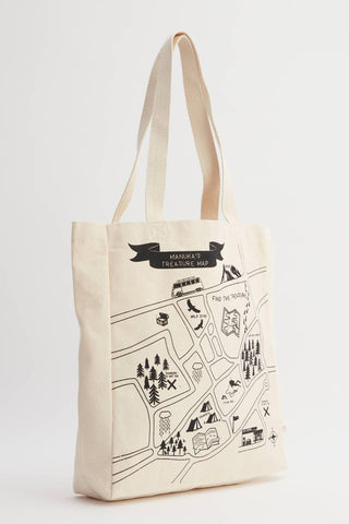 Printed Canvas Bag Manuka Map