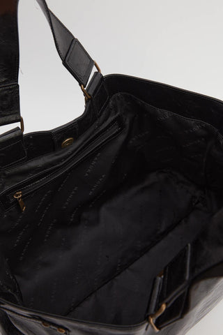 City Faux Leather Tote Bag Black