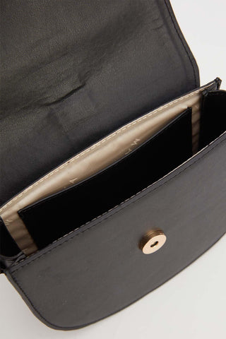 Buckle Detail Canvas Bag Black