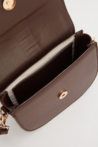 Buckle Detail Canvas Bag Brown