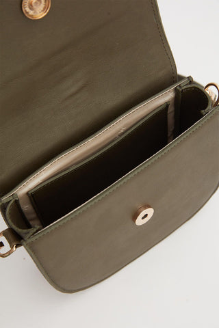 Buckle Detail Canvas Bag Khaki