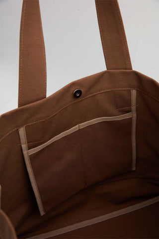 XL Canvas Shopper Bag Brown