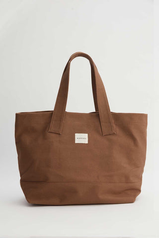 XL Canvas Shopper Bag Brown