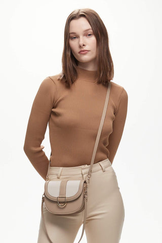 Basic Sweater Bodysuit Light Brown