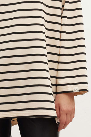 Striped Oversize Sweatshirt Black