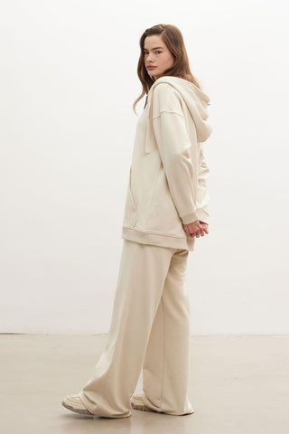 Belt Detailed Palazzo Pants Beige