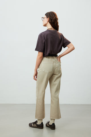 1975 High-Rise Straight Fit Denim Beige