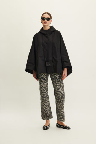 Patterned Gabardine Trousers Leopard