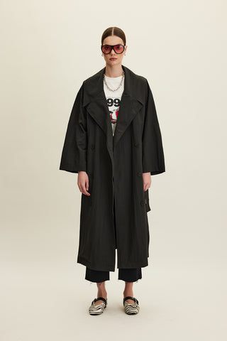 Jude Oversized Trench Coat Anthracite