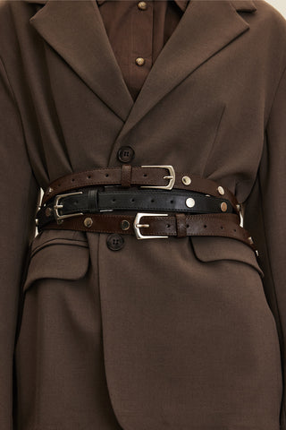 Metal Studded Belt Black