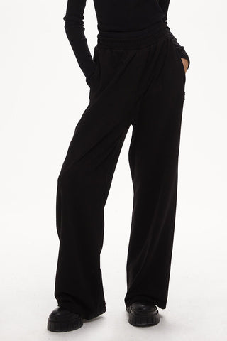 Belt Detailed Palazzo Pants Black