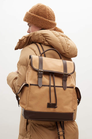 Safari Canvas Backpack Brown