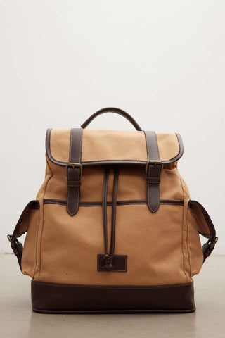 Safari Canvas Backpack Brown