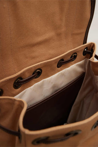 Safari Canvas Backpack Brown
