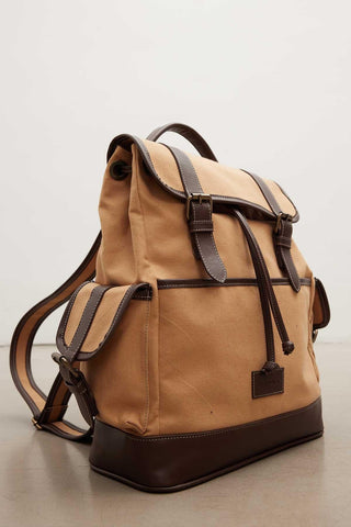 Safari Canvas Backpack Brown