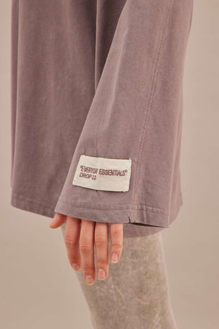 Faded Effect Oversize Sweatshirt Lavender