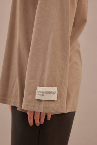 Faded Effect Oversize Sweatshirt Stone