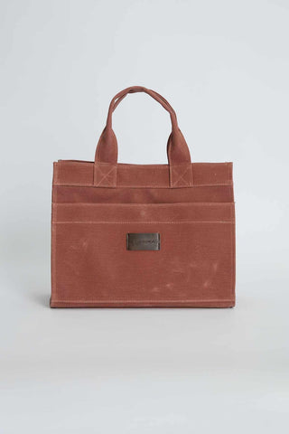 Faded Effect Medium Canvas Bag Orange